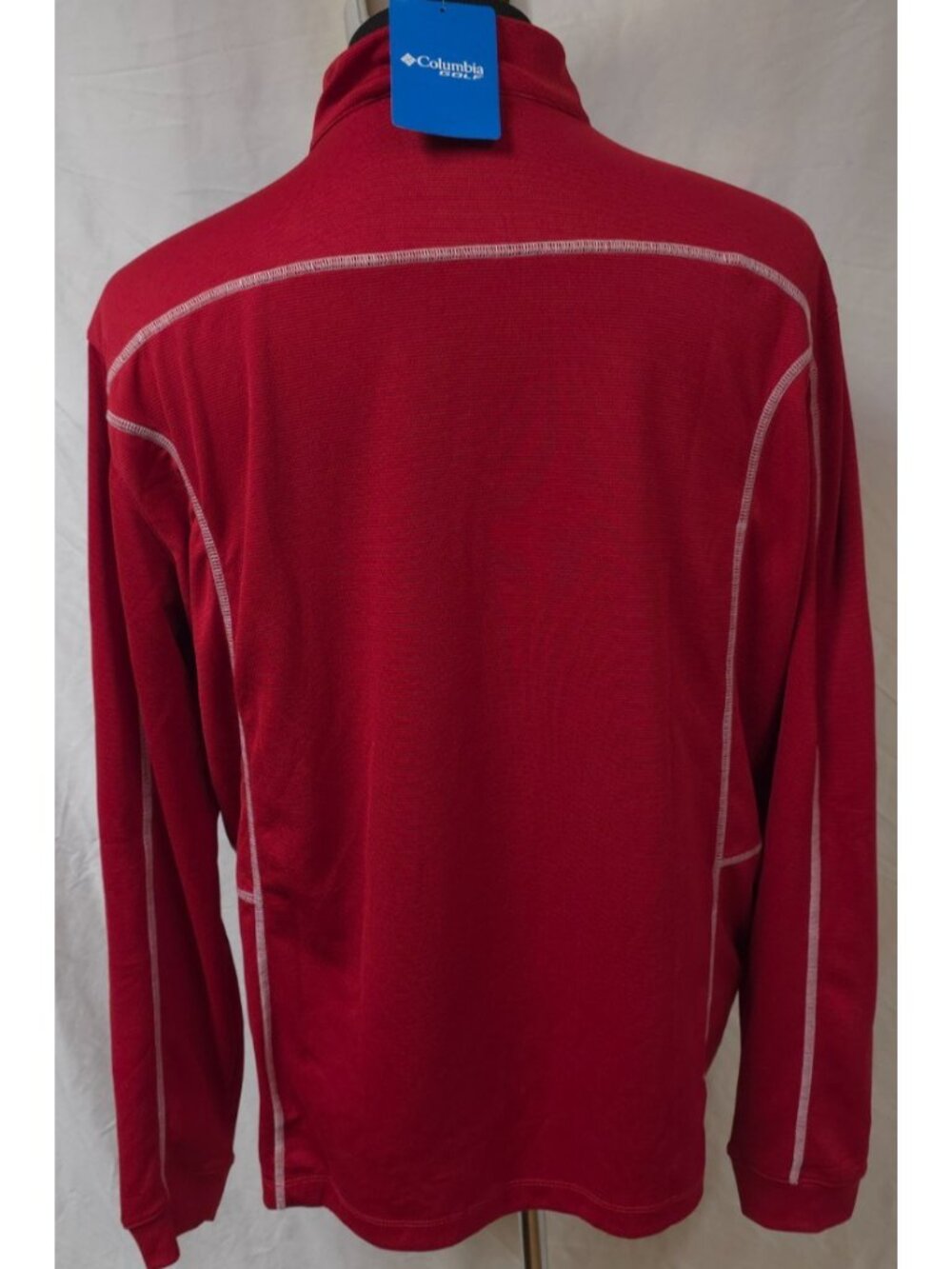 Columbia Golf Shotgun Omni Wick Mens LG Red LS 1/4 Zip Stevens Institute Shirt - Picture 8 of 15